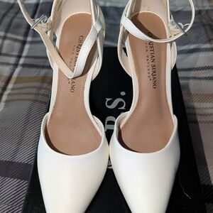 Christian Siriano Cream Heels for Women